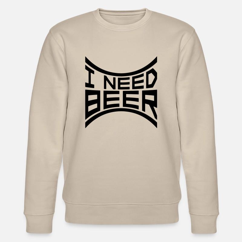 I Need Beer - Stanley/Stella Unisex Bio-Sweatshirt CHANGER  - Beige