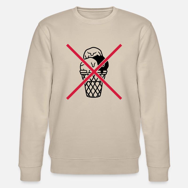 Schild keine Eiskugeln Waffel - Stanley/Stella Unisex Bio-Sweatshirt CHANGER  - Beige