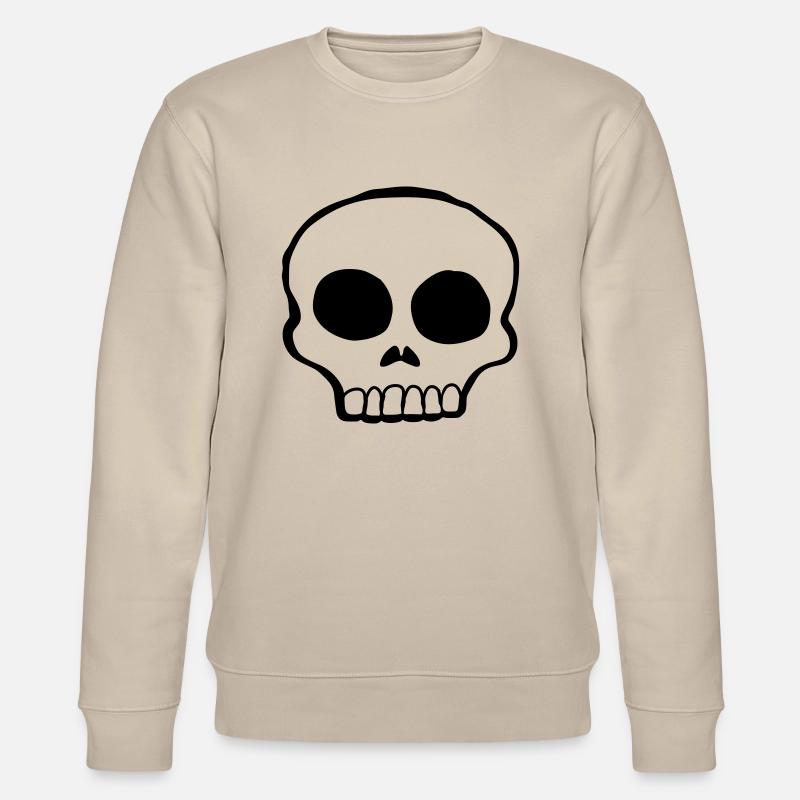 Design Skull Skeleton cool - Sweat bio CHANGER Stanley/Stella Unisexe - beige