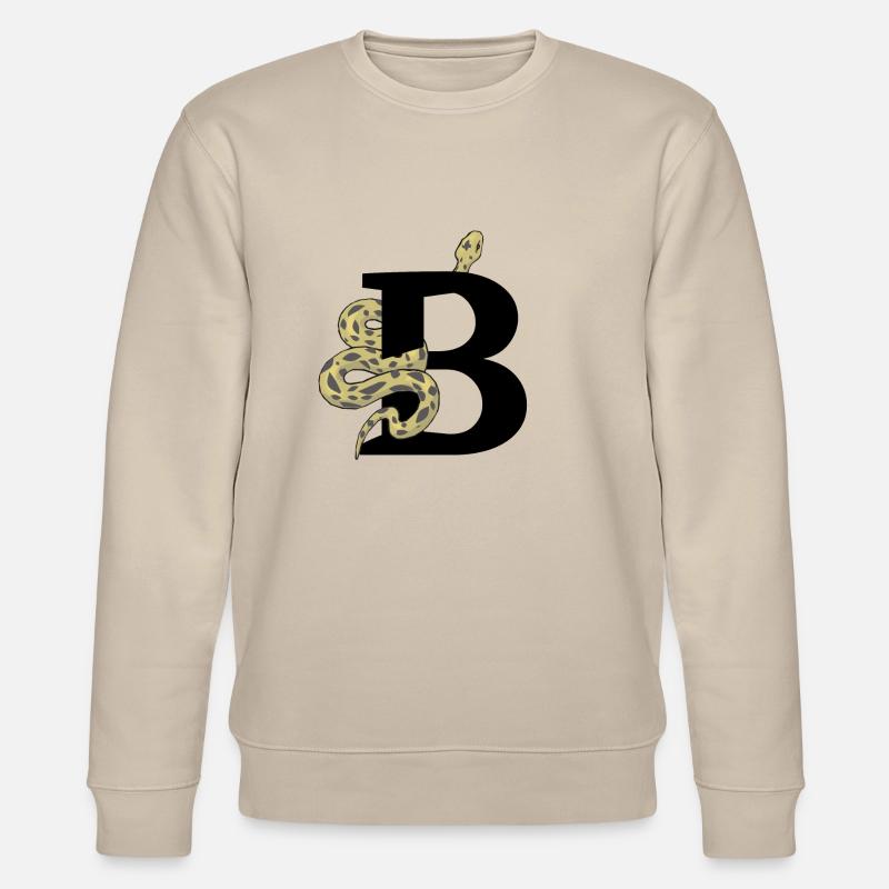 Buchstabe b Schlange - Stanley/Stella Unisex Bio-Sweatshirt CHANGER  - Beige