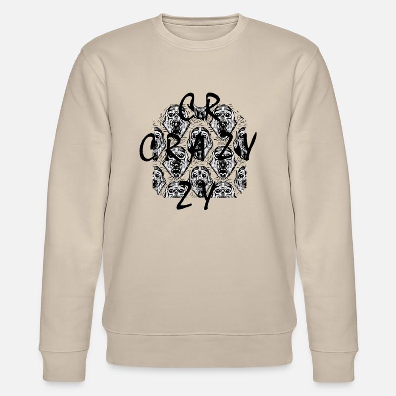 Crazy - Stanley/Stella Unisex Bio-Sweatshirt CHANGER  - Beige