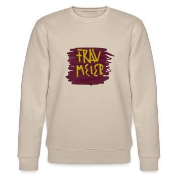 Abschiedsgeschenk für Frau Meier - Stanley/Stella Unisex Bio-Sweatshirt CHANGER  - Beige - Vorne - Nik (191cm) & Marisol (170cm)