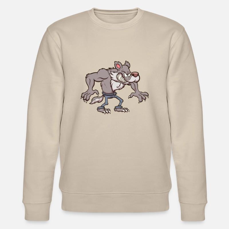 Böser Werwolf - Stanley/Stella Unisex Bio-Sweatshirt CHANGER  - Beige