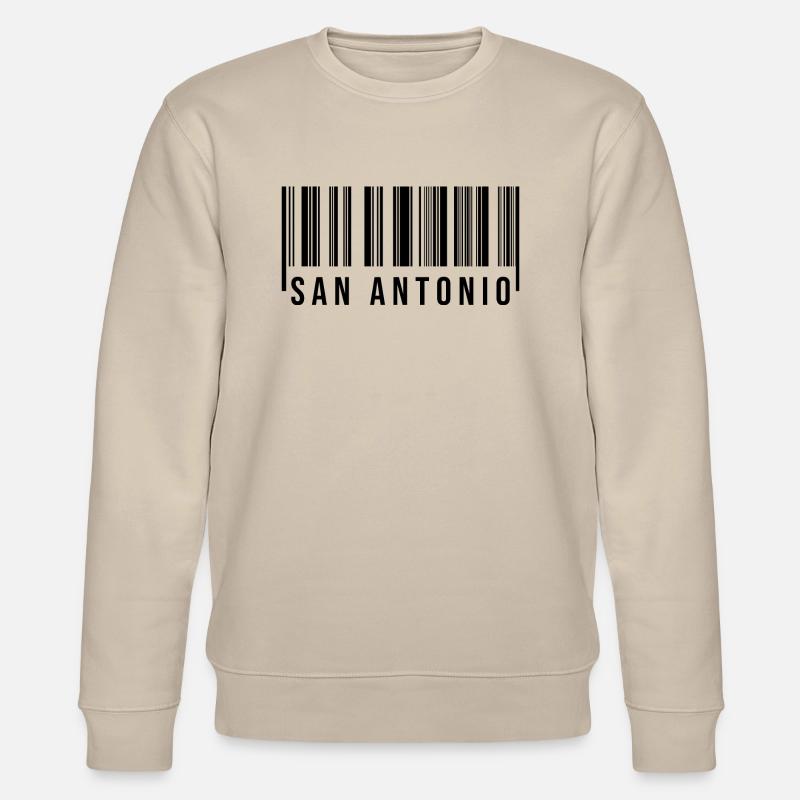 San Antonio Barcode - Stanley/Stella Unisex Bio-Sweatshirt CHANGER  - Beige