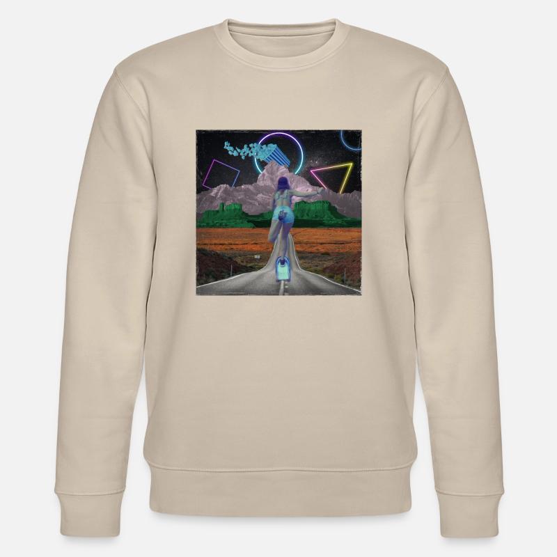 Skater Mädchen Pop Art Collage - Stanley/Stella Unisex Bio-Sweatshirt CHANGER  - Beige