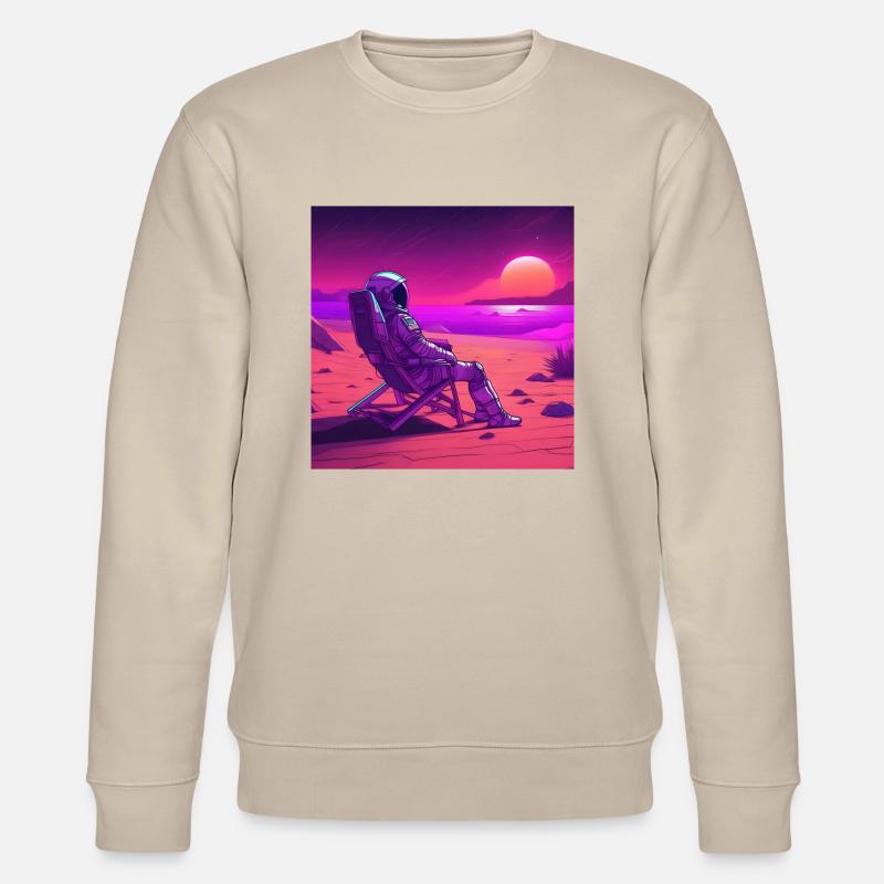 Astronaut auf Mars - Stanley/Stella Unisex Bio-Sweatshirt CHANGER  - Beige