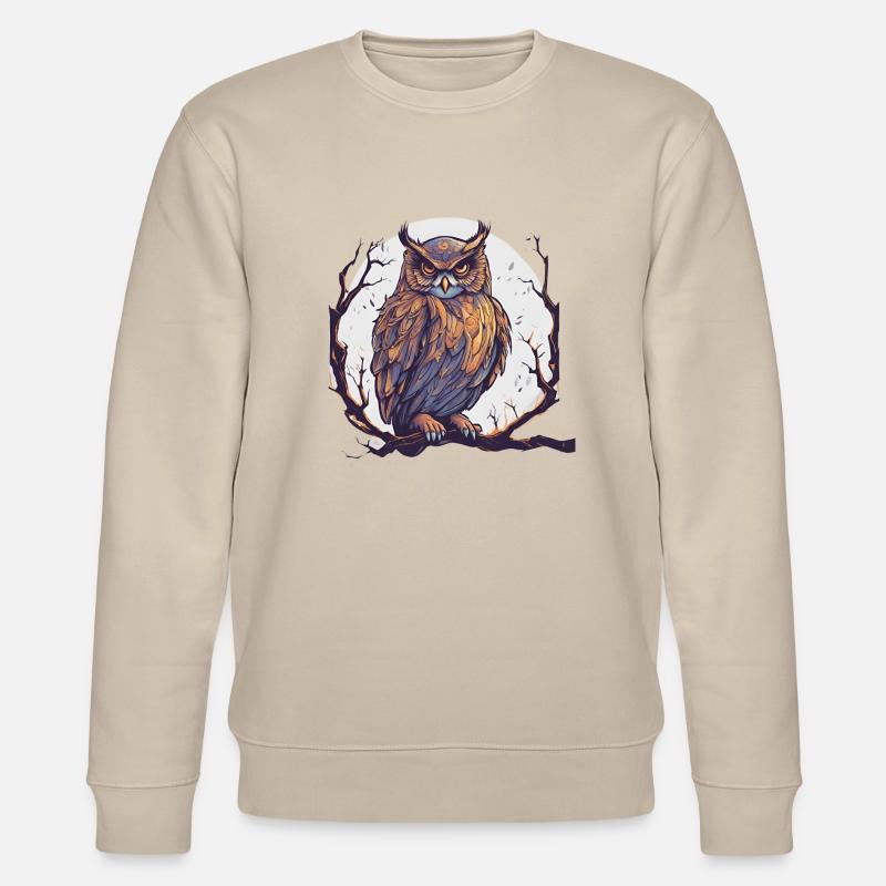 magic owl 3 - Stanley/Stella Unisex Bio-Sweatshirt CHANGER  - Beige