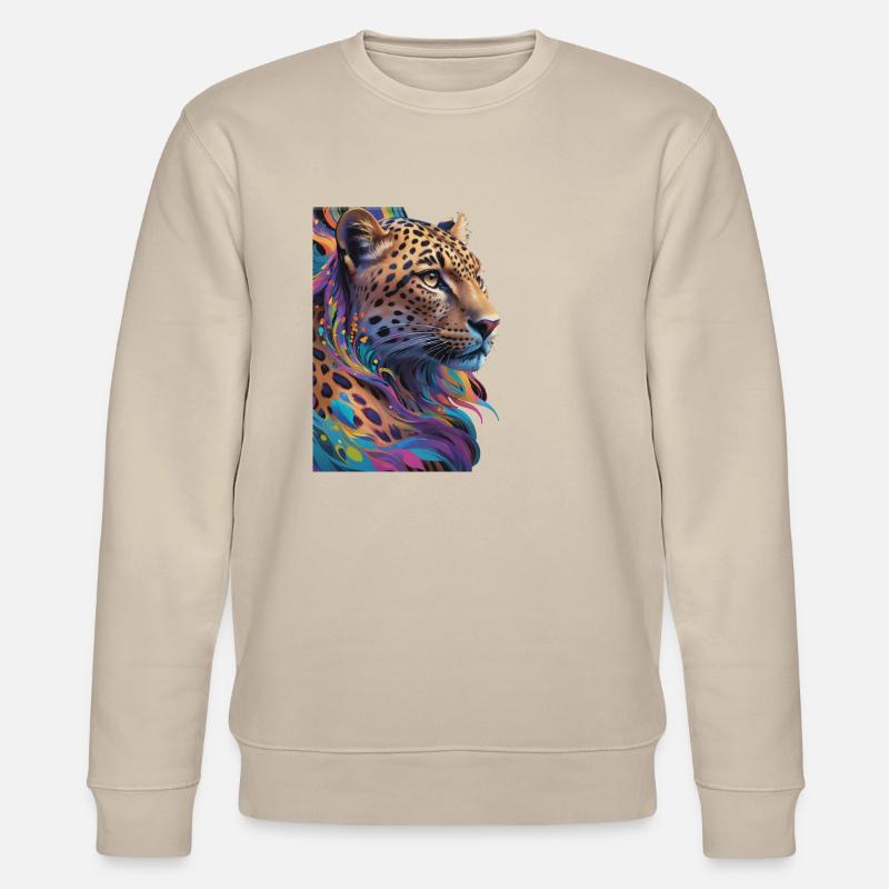 Leopard - Stanley/Stella Unisex Bio-Sweatshirt CHANGER  - Beige