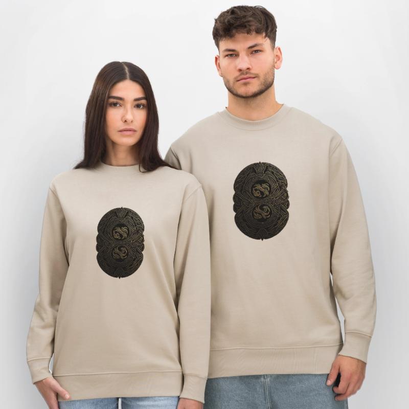 Mayan Black and Gold Monogram Stanley/Stella CHANGER Unisex Organic Sweatshirt