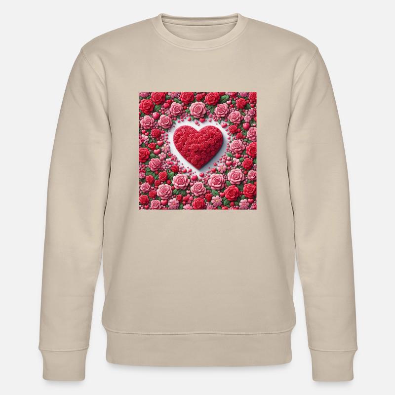 Joyeuse Saint-Valentin - Sweat bio CHANGER Stanley/Stella Unisexe - beige