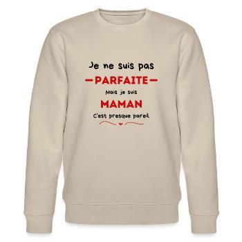 Excellent cadeau pour la fête des mères - Sweat bio CHANGER Stanley/Stella Unisexe - beige - Devant - Nik (191cm) & Marisol (170cm)