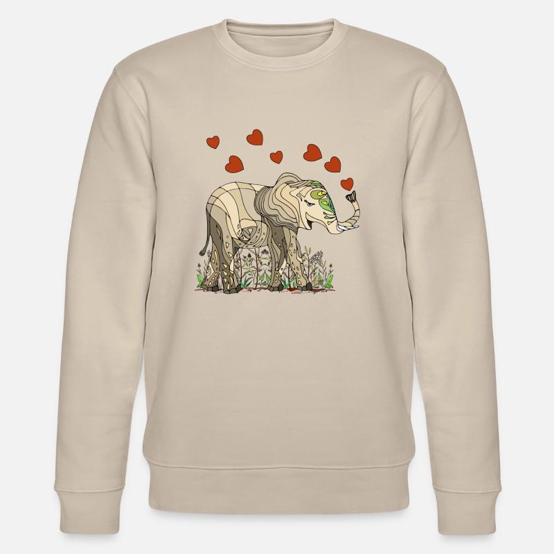 Elefant - Stanley/Stella Unisex Bio-Sweatshirt CHANGER  - Beige