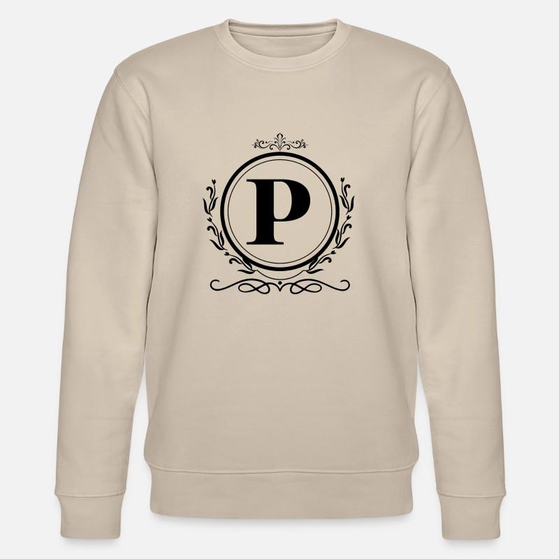 Buchstabe P Dekoration - Stanley/Stella Unisex Bio-Sweatshirt CHANGER  - Beige