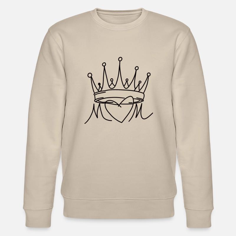 Mom Mama Mutter Krone - Stanley/Stella Unisex Bio-Sweatshirt CHANGER  - Beige