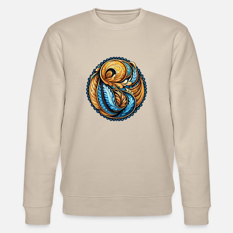 Mandala mit Paisley-Muster - Stanley/Stella Unisex Bio-Sweatshirt CHANGER  - Beige