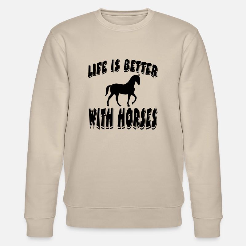 Pferd - Stanley/Stella Unisex Bio-Sweatshirt CHANGER  - Beige