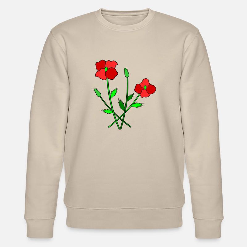 Coquelicots en fleurs - Sweat bio CHANGER Stanley/Stella Unisexe - beige