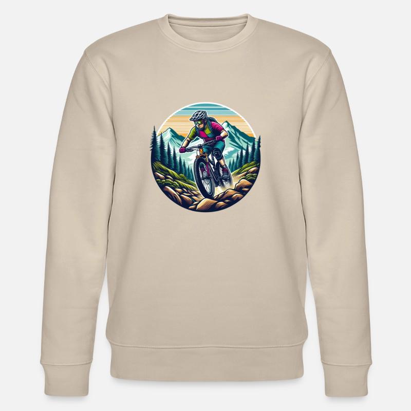 Mountainbiker - Stanley/Stella Unisex Bio-Sweatshirt CHANGER  - Beige