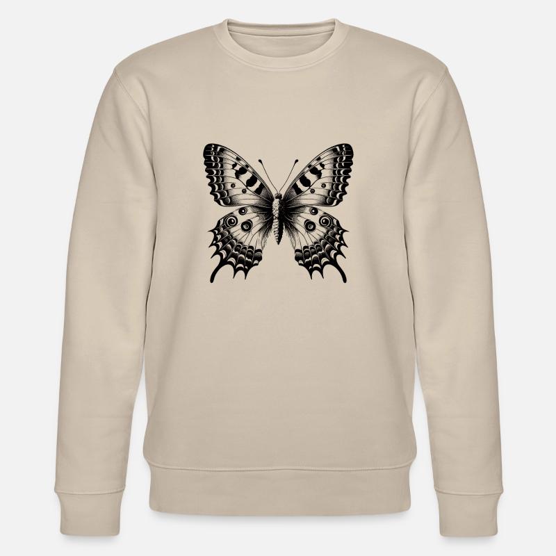 Papillon fleur - Délicatesse Envolée - Sweat bio CHANGER Stanley/Stella Unisexe - beige