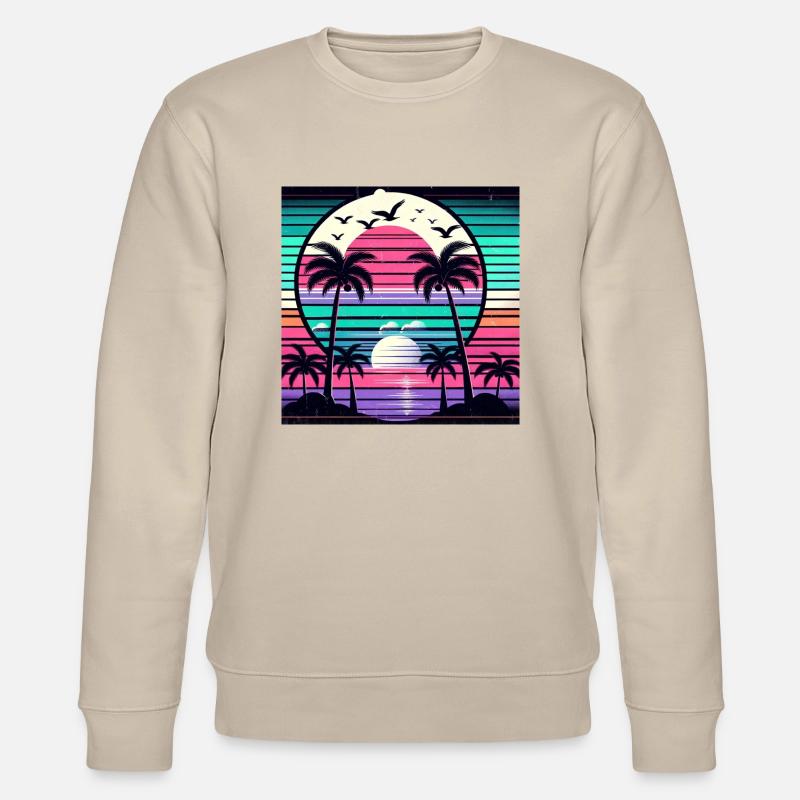 Tropical Sunset - Stanley/Stella Unisex Bio-Sweatshirt CHANGER  - Beige