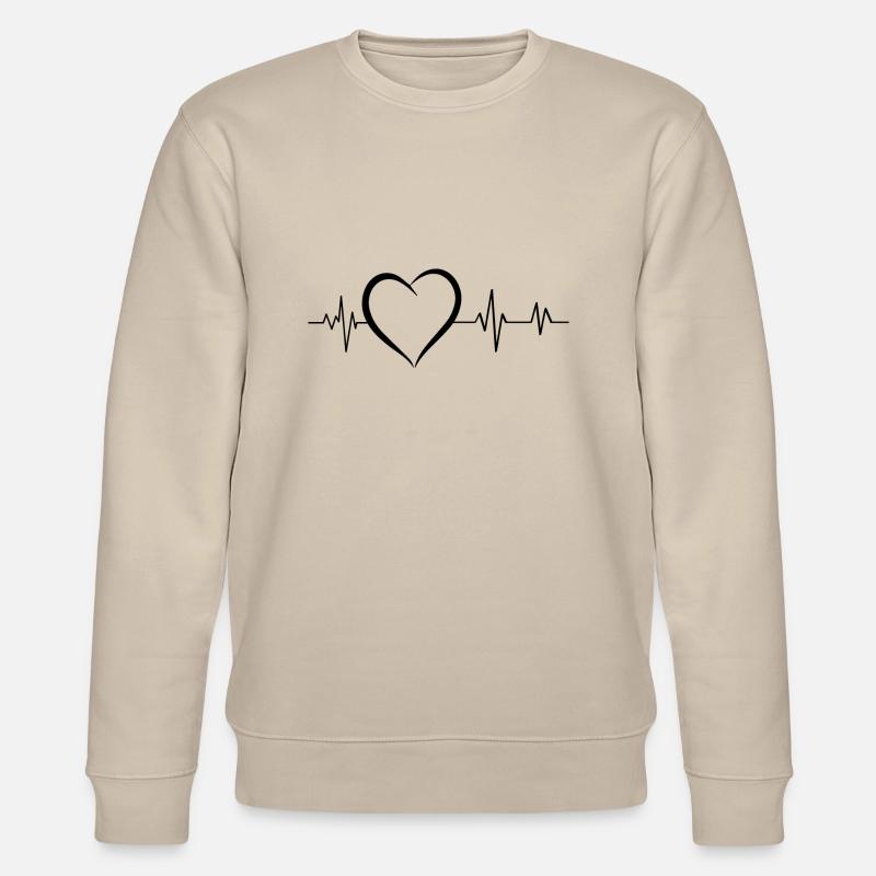 Herzschlag - Stanley/Stella Unisex Bio-Sweatshirt CHANGER  - Beige