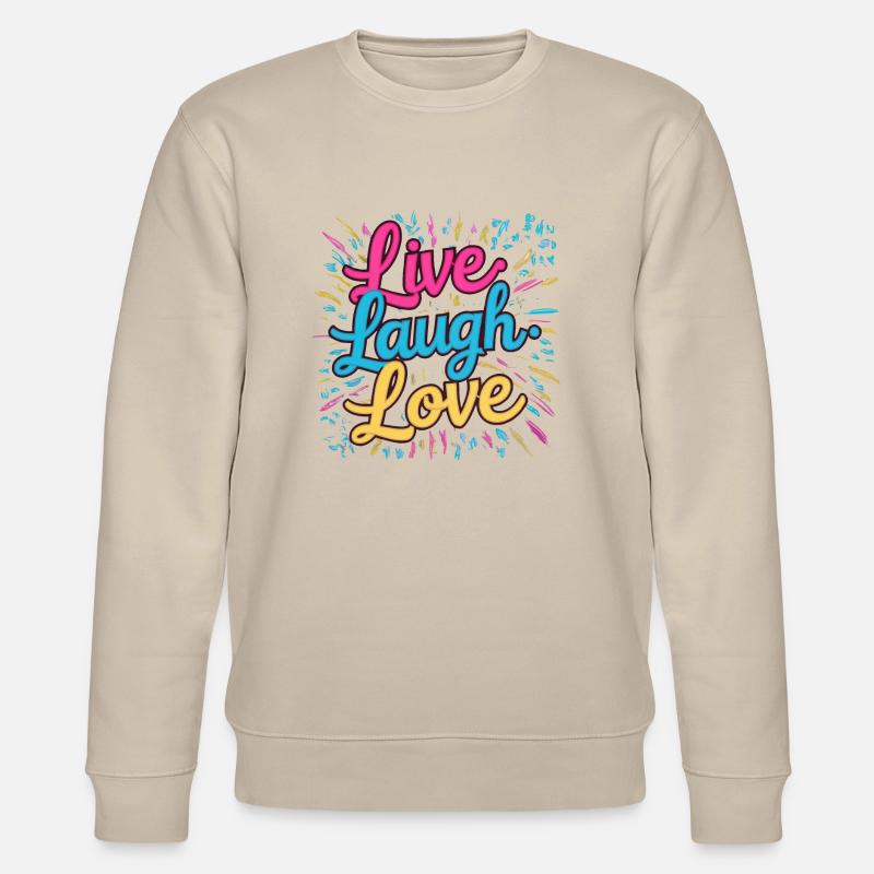 Lebe, Lachen, Liebe - Stanley/Stella Unisex Bio-Sweatshirt CHANGER  - Beige