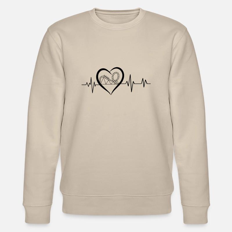 heartbeat Achterbahn - Stanley/Stella Unisex Bio-Sweatshirt CHANGER  - Beige