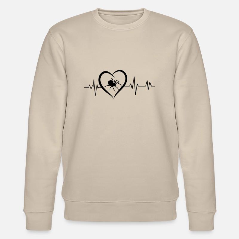 Herzschlag der Spinne - Stanley/Stella Unisex Bio-Sweatshirt CHANGER  - Beige