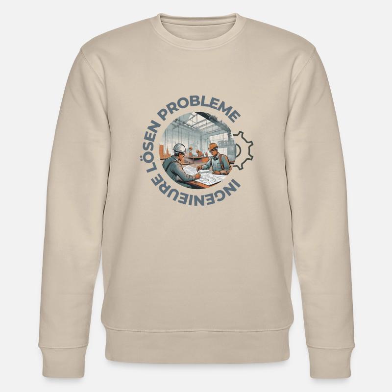 Engineers solve problems - Stanley/Stella CHANGER Unisex Organic Sweatshirt - beige