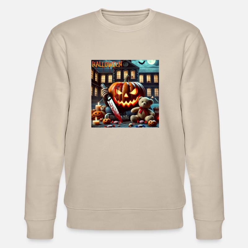 Blutiges Halloween - Stanley/Stella Unisex Bio-Sweatshirt CHANGER  - Beige