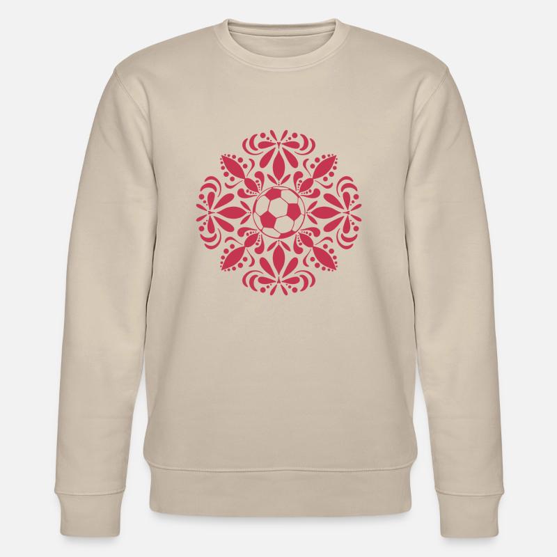 Fußball Mandala - Stanley/Stella Unisex Bio-Sweatshirt CHANGER  - Beige