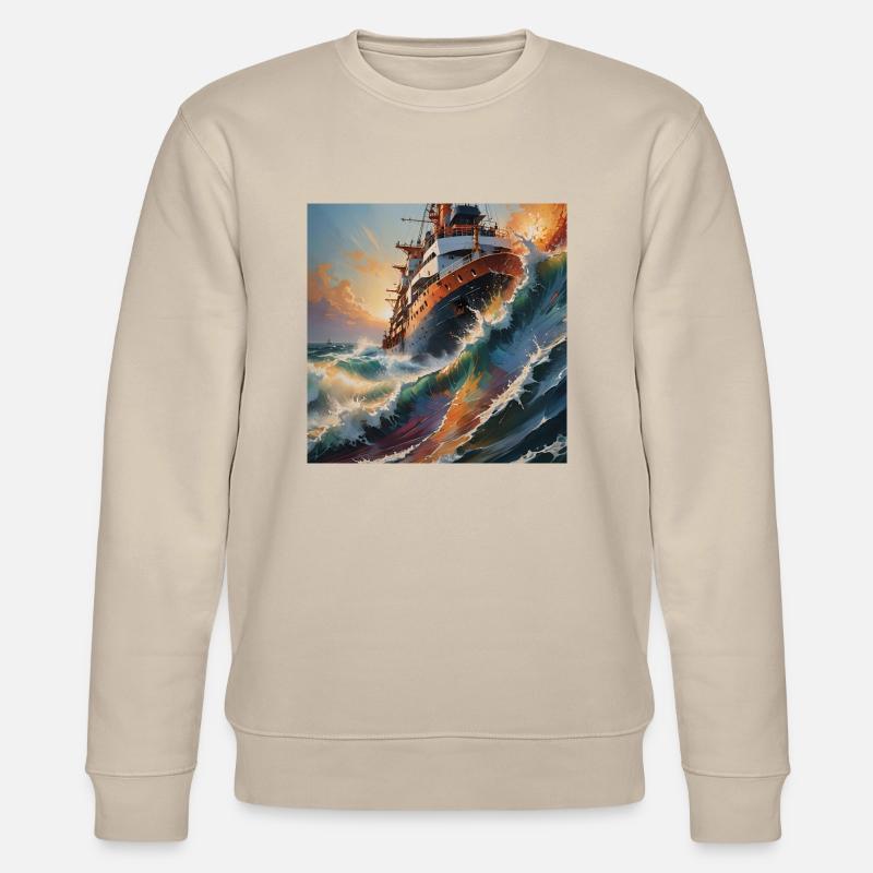 Ship Sea1 - Stanley/Stella Unisex Bio-Sweatshirt CHANGER  - Beige