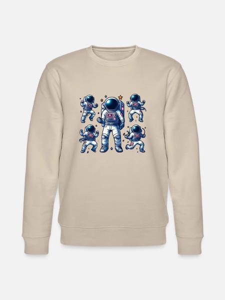 Space Travel - Astroanut Moon Planet - Stanley/Stella CHANGER Unisex Organic Sweatshirt - beige