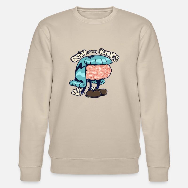 brain with bangs - Stanley/Stella CHANGER Unisex Organic Sweatshirt - beige