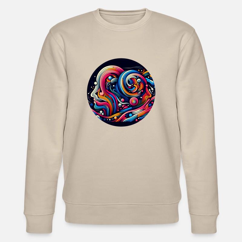Erde & Mensch abstract - Stanley/Stella Unisex Bio-Sweatshirt CHANGER  - Beige