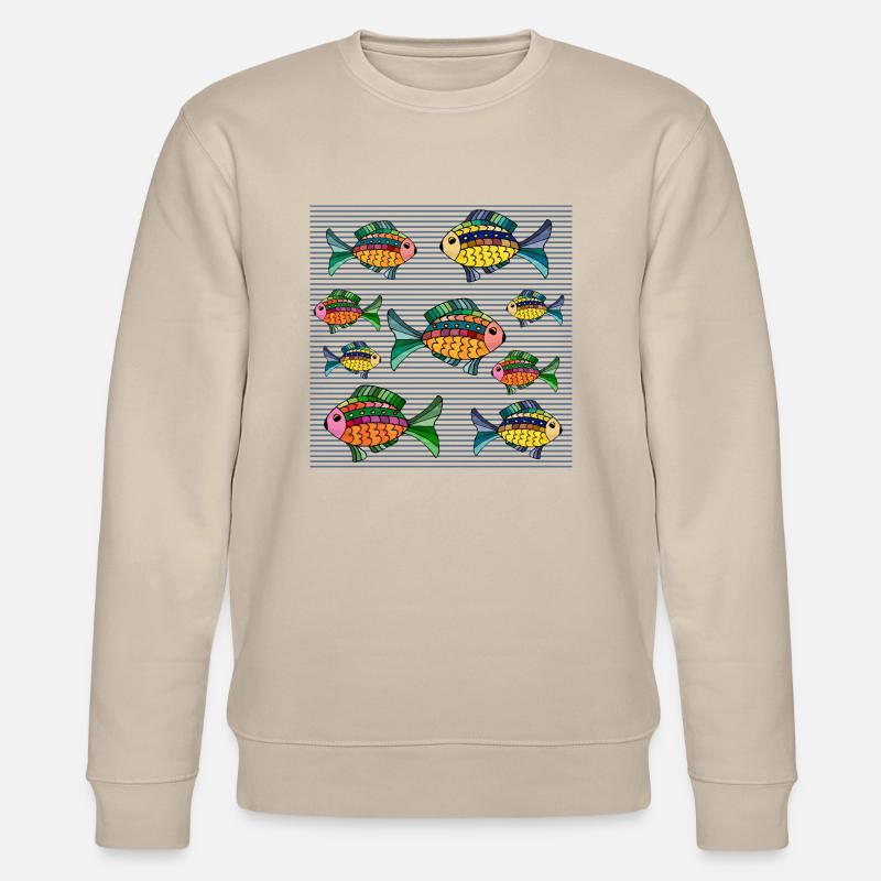 Fische - Stanley/Stella Unisex Bio-Sweatshirt CHANGER  - Beige