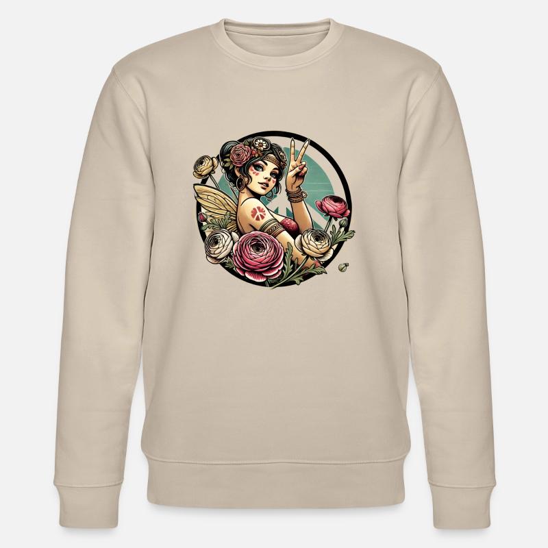 Fée hippie - Sweat bio CHANGER Stanley/Stella Unisexe - beige