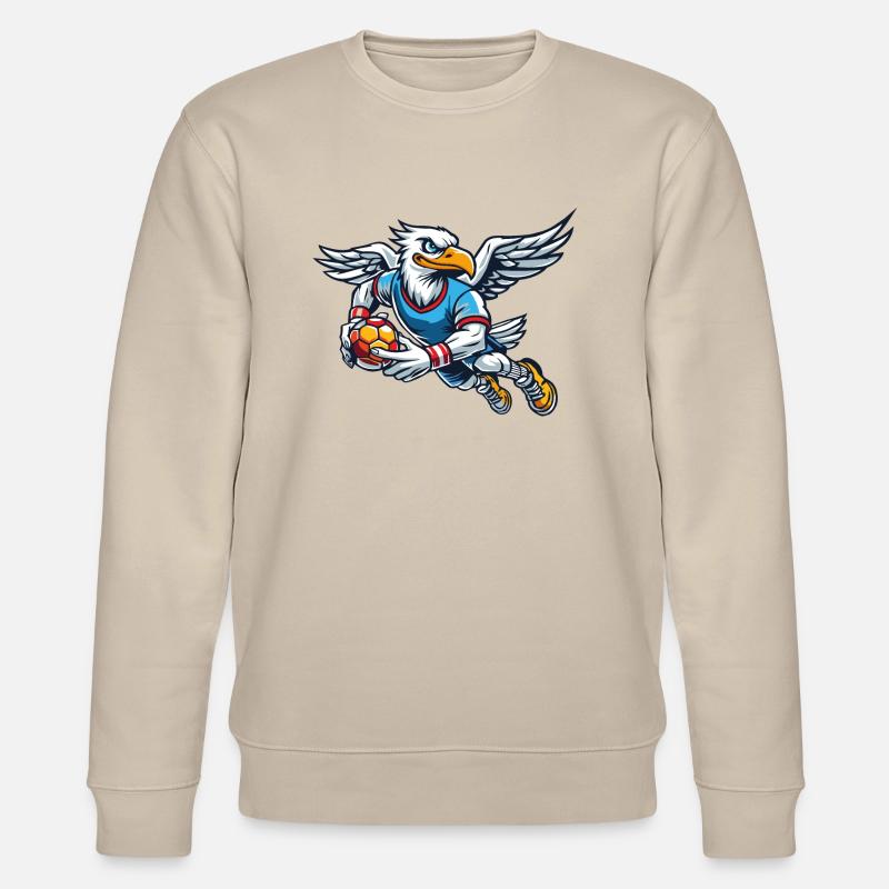 Der Möwe-Beachhandballer - Stanley/Stella Unisex Bio-Sweatshirt CHANGER  - Beige