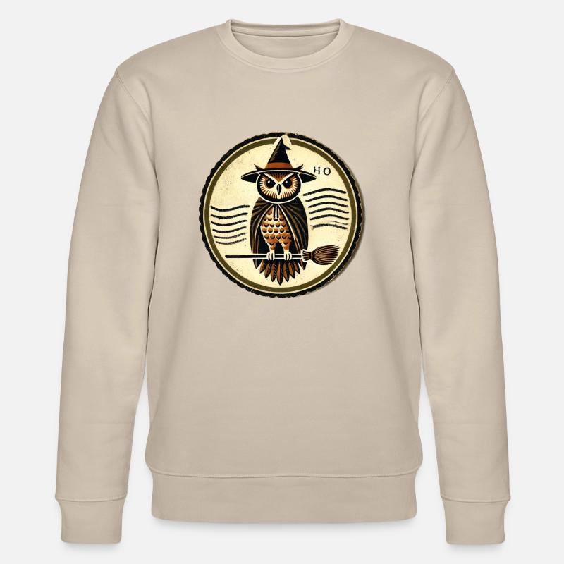 Halloween-Eule - Stanley/Stella Unisex Bio-Sweatshirt CHANGER  - Beige