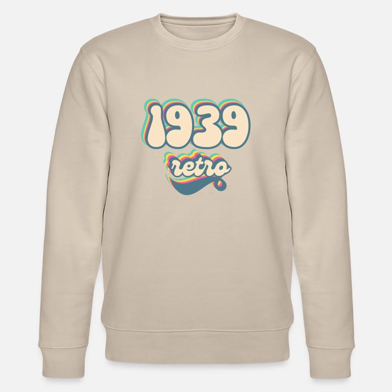 1939 Retro Geschenkidee - Stanley/Stella Unisex Bio-Sweatshirt CHANGER  - Beige