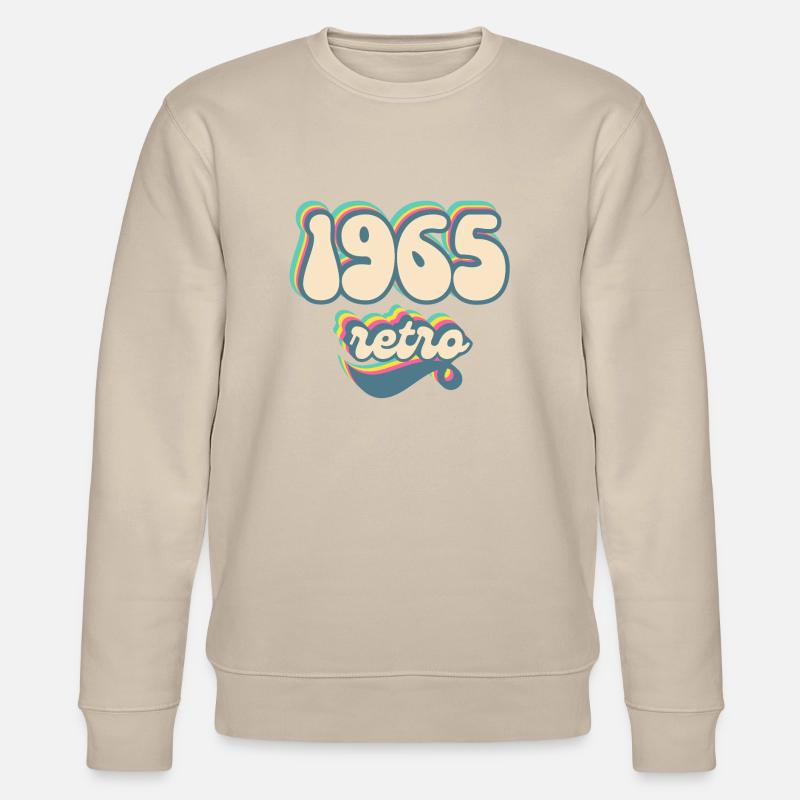1965 Retro Geschenkidee - Stanley/Stella Unisex Bio-Sweatshirt CHANGER  - Beige