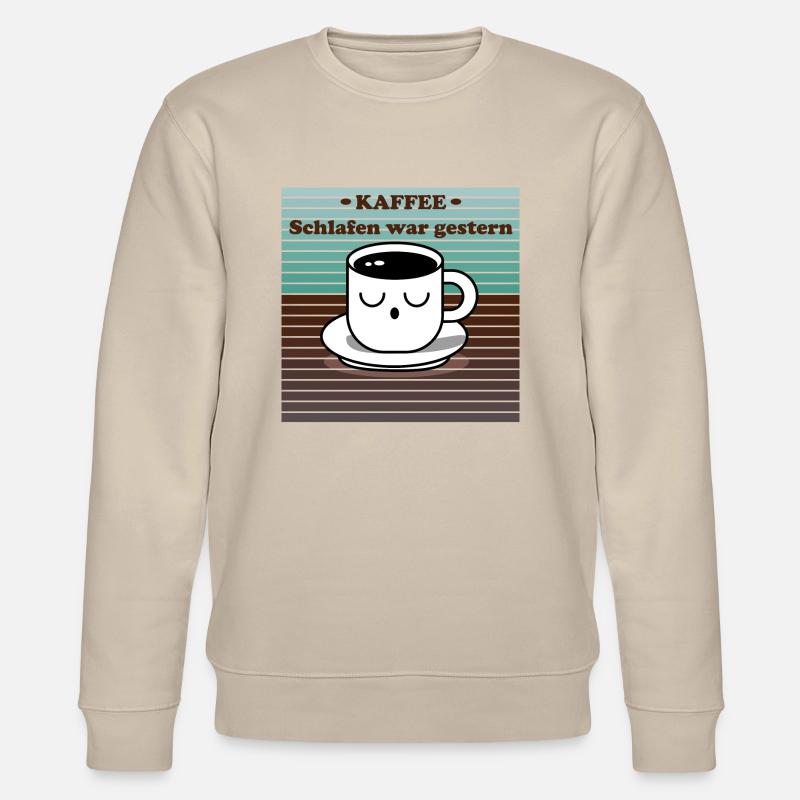 Design "Müde Brühe" - Stanley/Stella Unisex Bio-Sweatshirt CHANGER  - Beige
