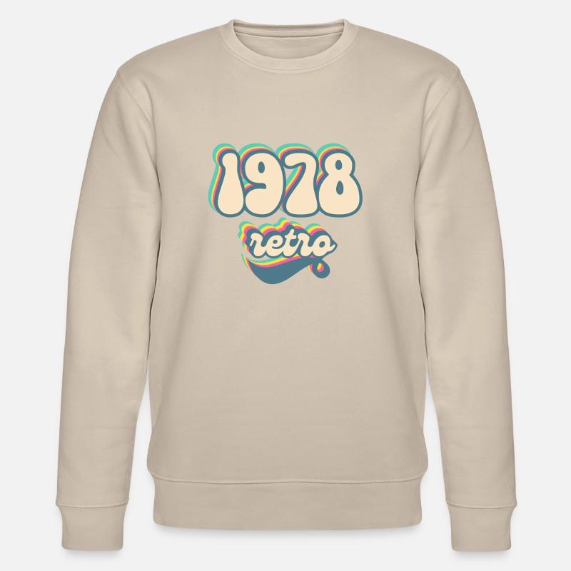 1978 Retro Geschenkidee - Stanley/Stella Unisex Bio-Sweatshirt CHANGER  - Beige