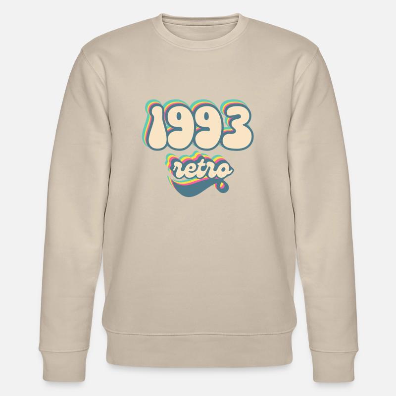 1993 Retro Geschenkidee - Stanley/Stella Unisex Bio-Sweatshirt CHANGER  - Beige