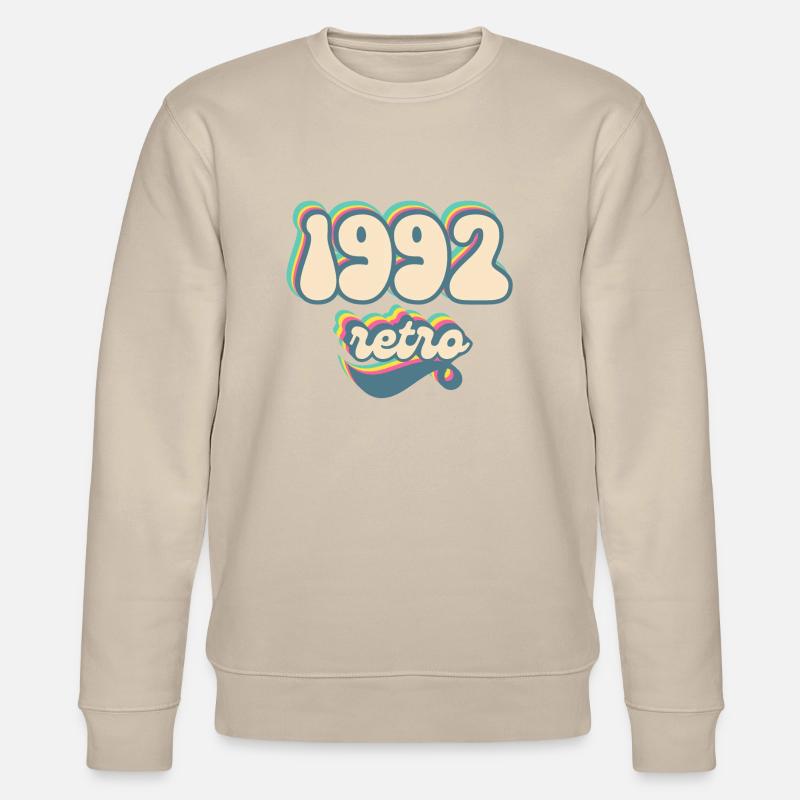 1992 Retro Geschenkidee - Stanley/Stella Unisex Bio-Sweatshirt CHANGER  - Beige