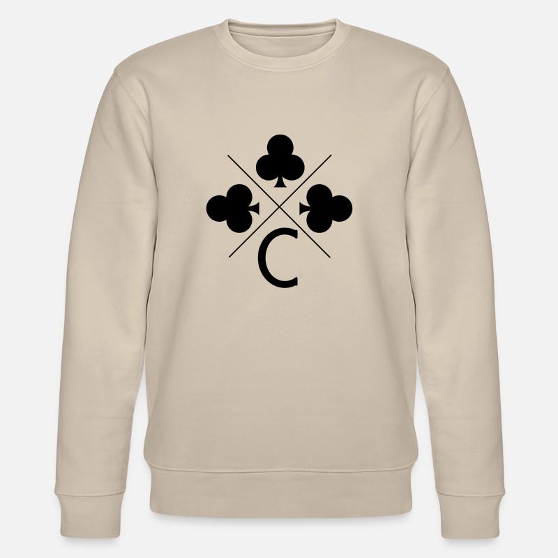 Buchstabe c Glücksklee - Stanley/Stella Unisex Bio-Sweatshirt CHANGER  - Beige