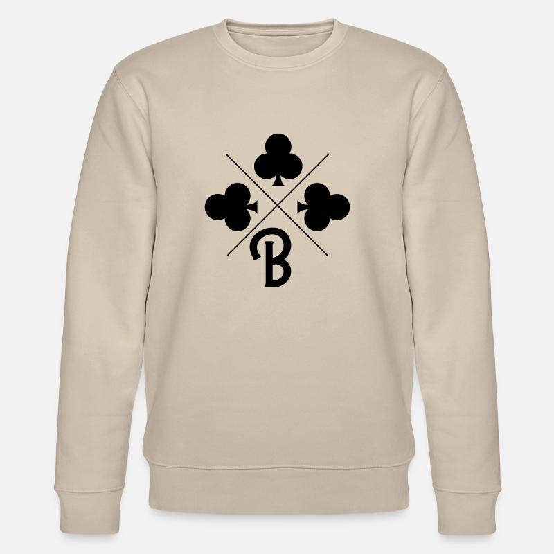 Buchstabe b Glücksklee - Stanley/Stella Unisex Bio-Sweatshirt CHANGER  - Beige