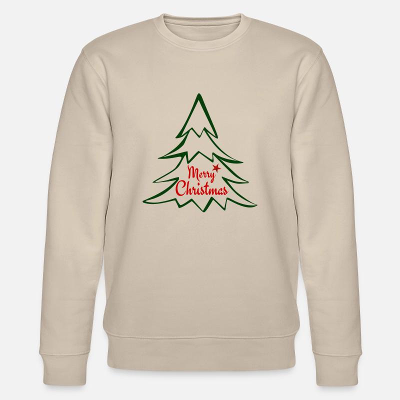 Christmas tree star - Stanley/Stella Unisex Bio-Sweatshirt CHANGER  - Beige