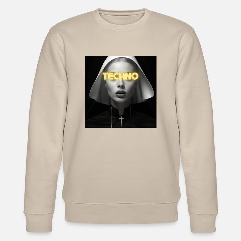 Douce nonne techno - Rave Design - Sweat bio CHANGER Stanley/Stella Unisexe - beige