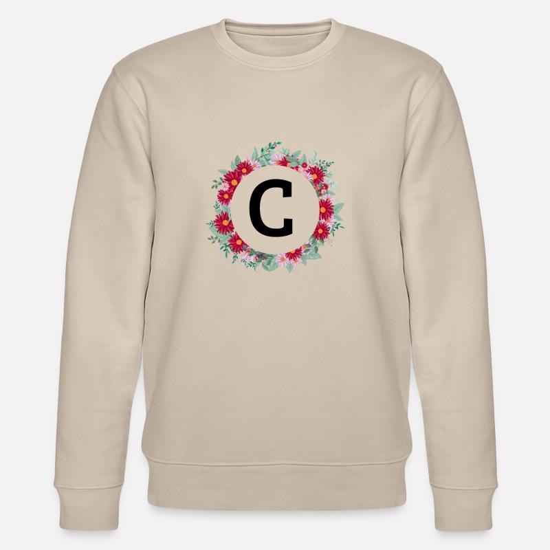 Buchstabe c Blumenkrone - Stanley/Stella Unisex Bio-Sweatshirt CHANGER  - Beige